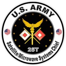 United States Army Satellite/Microwave Systems Chief Bumper Sticker Decal 5"