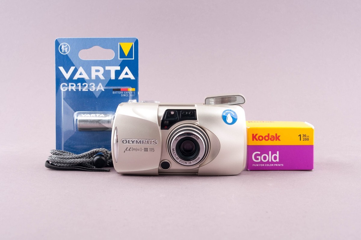 Olympus Mju III 115 35mm Point & Shoot Film Camera BOX | eBay