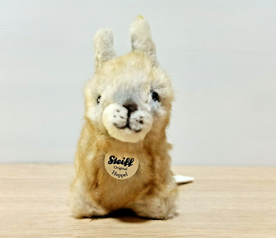 Steiff Original Hoppel Rabbit Grey Plush Toy Doll Animal 080074 TAG Small 5''