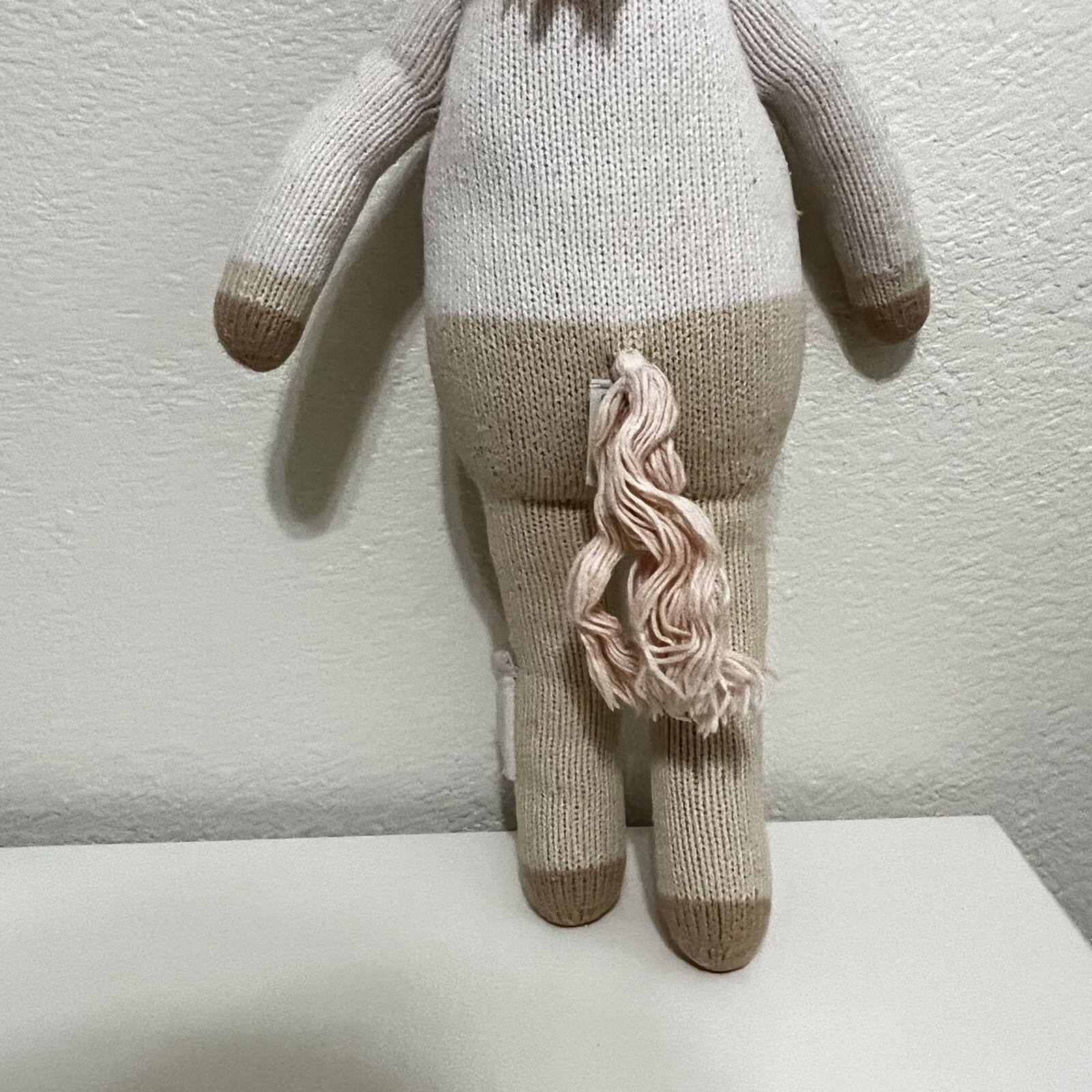 Cuddle + Kind Zara the Unicorn Plush Knit Handmade Doll Stuffed Animal 20" thumbnail 13