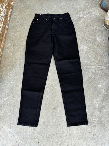 Vintage Y2K Levis 512 schmale Passform konisches Bein schwarz Denim Damenjeans Größe 11 Med - Bild 6 von 7