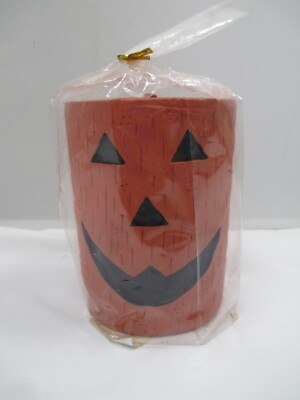 Jack O Lantern Pillar Candle NEW Halloween