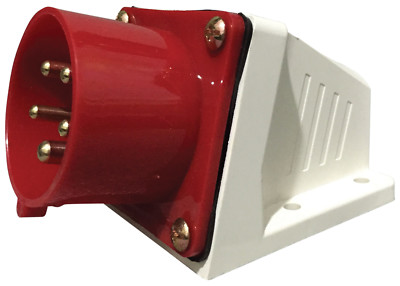 16A AMP 3 PHASEN 415V OBERFLÄCHE EINLASS STECKER STECKER ROT HT515 MASCHINENSTROMANSCHLUSS
