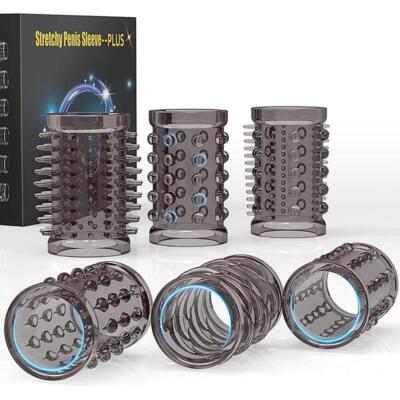 Reusable Bigger 8.5 Inch Penis Condom Cock Dick Penis Sleeves Extender For Men Male Enlarger Sleeve Girth Enhancer Sleeve For Men Large Extension Condom Flesh Color 8.5 Inch D1 In Arabia | Whizz - Foto 3