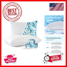 Shredded Memory Foam Pillows for Hot Sleepers, Cooling Adjustable Bed Pillows...