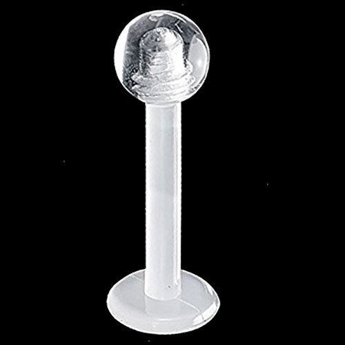 16 Stück Lippenpiercing Retainer Aus Bioflex - Durchsichtige Stecker 16G