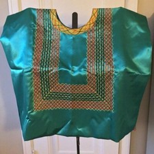 Frida Khalo Style Colorful Blouse Huipil from Juchitan istmo Oaxaca, Mexico