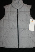 Lucy Womens Misses Black Heather Grey Jacket Coat Inner Spark Vest M
