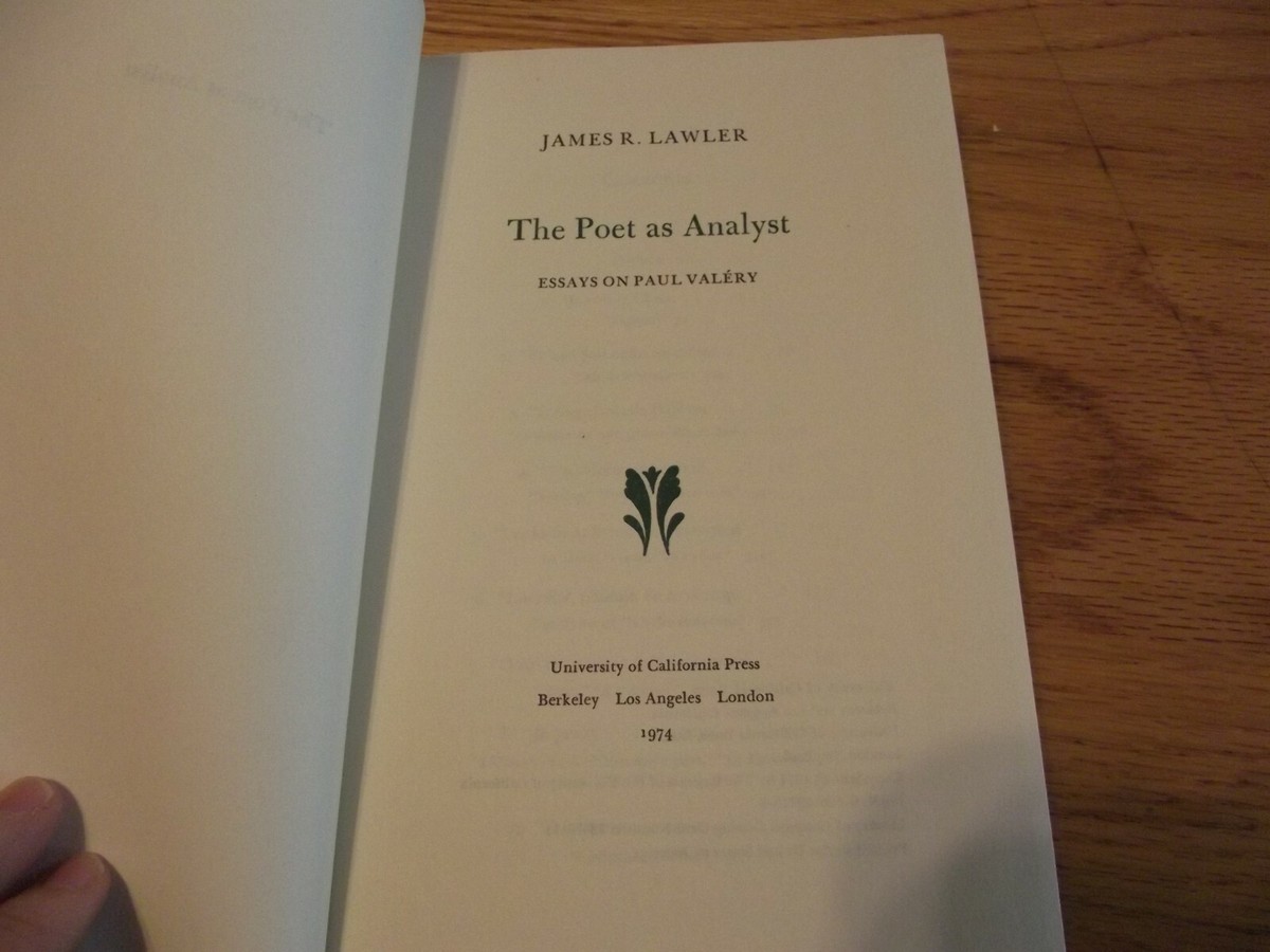 洋書 The Poet as Analyst by James R. Lawler The Poet As Analyst : Essays on Paul Valery by James R. Lawler