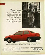 1992 TOYOTA Tercel Red 2-door Hardtop Vintage Print Ad