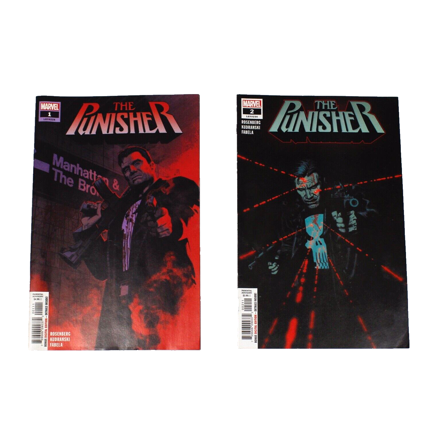 Marvel Comics The Punisher Issues # 1 & 2 Set MCU Universe (2018 Series)