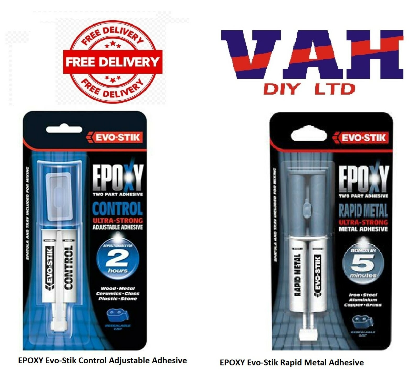 EvoStik Epoxy Two Part Rapid Metal or Control Ultra Strong Adhesive eBay