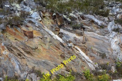 Foto 6x4 Felsbelichtung am Gleis, Feagour Metamorphe Felsen zu sehen i c2015
