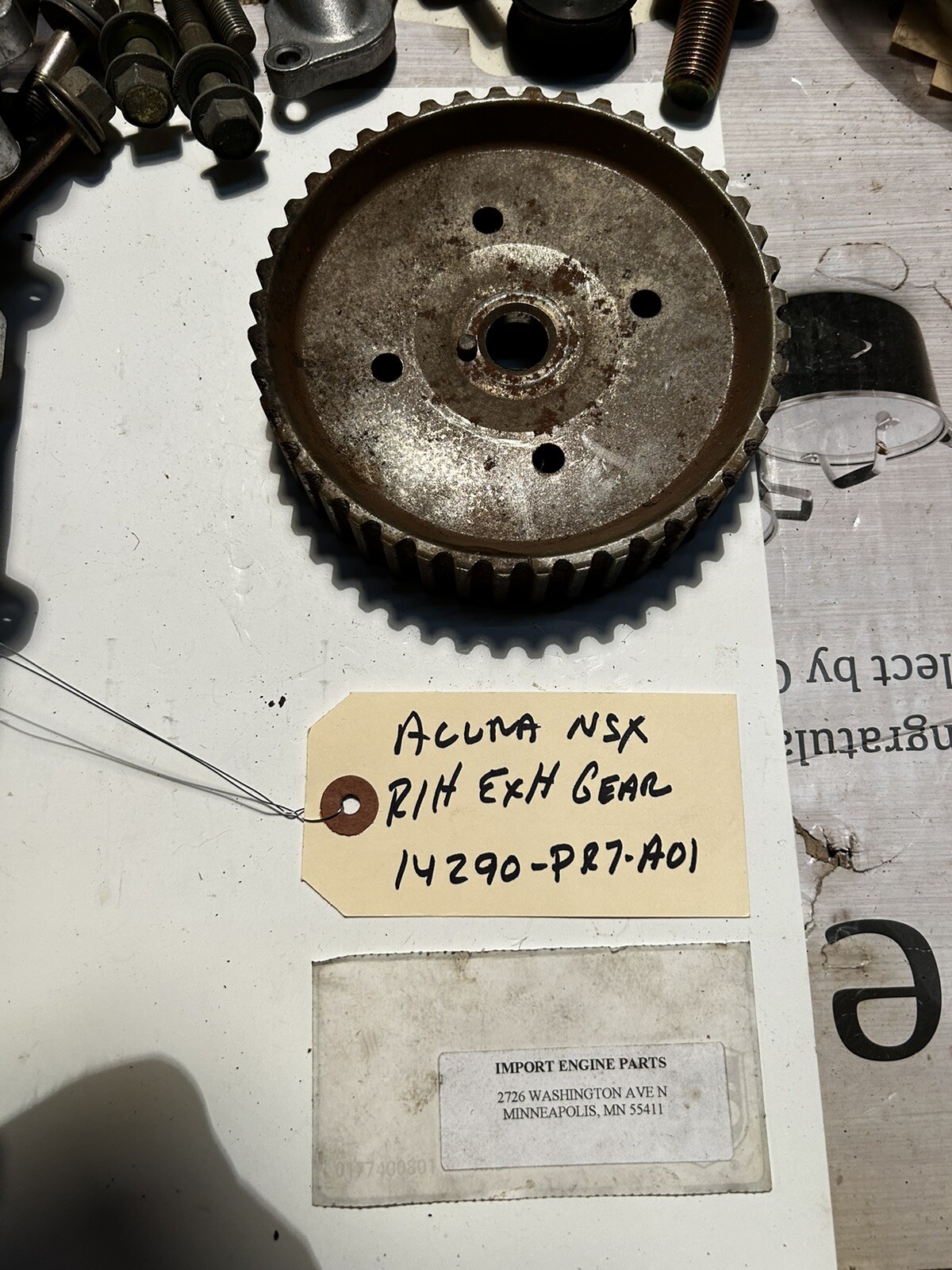 EXH. CAM GEAR RH USED FITS ACURA NSX 2977c C30A1 DOHC 1991-97 14290-PR7-A01 USED
