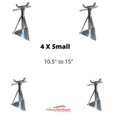Static Caravan Small Axle Stands X4 Mobile Home Siting Chassis 10.5" - 15"