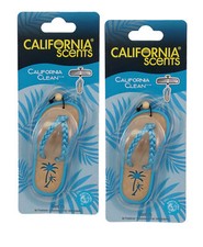 California Scents Scented Sandal Hanging Air Freshener California Clean 2 Pack