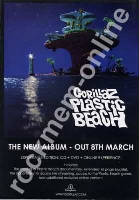 Gorillaz Blur Plastic Beach Damon Albarn LP Advert