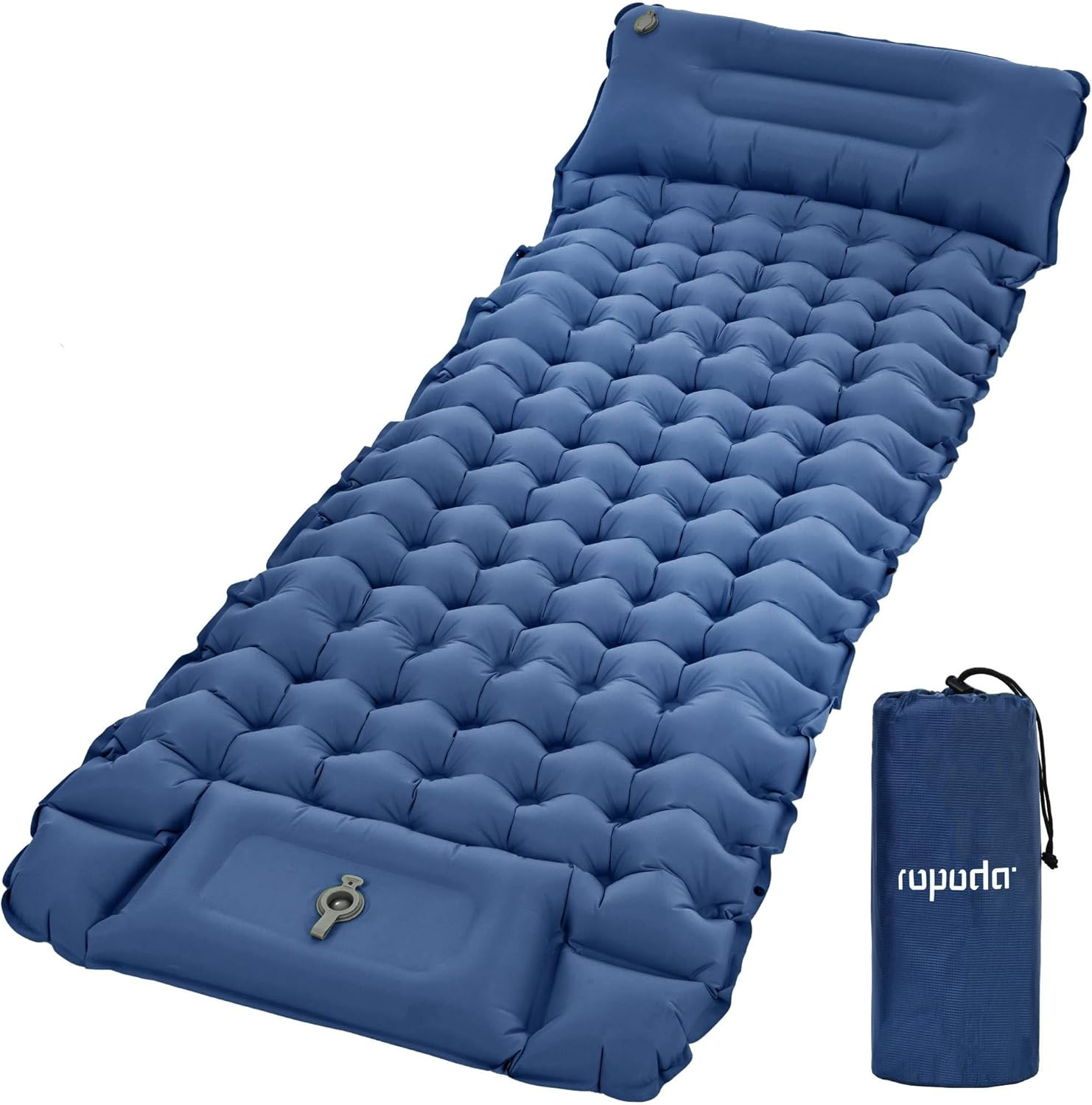 Inflatable Sleeping Pad for Camping, Extra Thick 3.9 Inch Self Inflating Blue