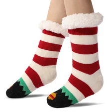 Slipper Socks for Women with Grippers, Winter Warm Fuzzy Indoor Gifts
