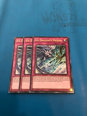 YUGIOH 3x Ultra Rare Eisdrachengefängnis MAMA-DE101 1. Auflage