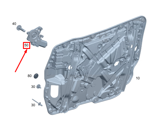 Neu MERCEDES-BENZ C S206 Fensterhebermotor vorne rechts A0009065108 Original