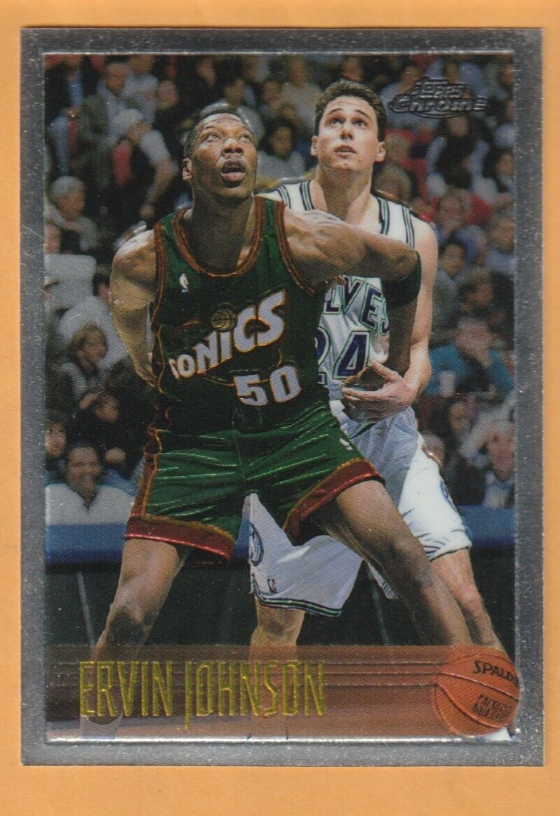 Ervin Johnson Seattle Supersonics 1996-97 Topps Chrome #92 Jonesville Louisiana