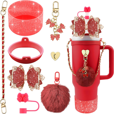 #ad Bling Accessories for Stanley Cup 40Oz amp; 30Oz Tumbler Including Silicone Cute Bo $16.25