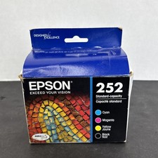 Epson 252 Black/Cyan/Magenta/Yellow Ink Cartridge-New Sealed EXP 09/2024