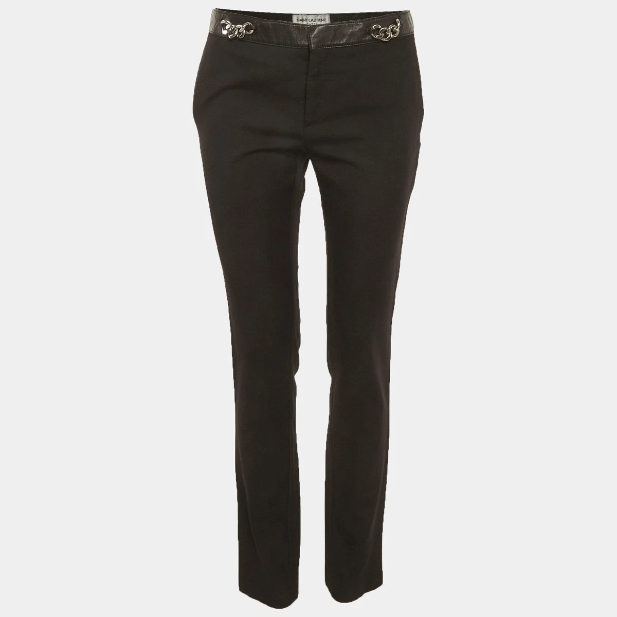 Saint Laurent Black Leather Pants for Women for sale | eBay