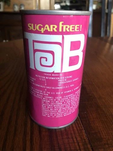 Vintage 1970s Sugar Free Tab Coca-Cola 12oz Steel Soda Pop Can Empty