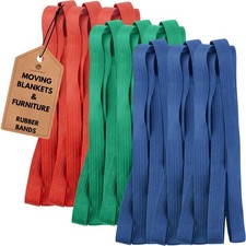 12 Pack Variety Extra Large Moving Rubber Bands for Furniture and Moving Blan...
