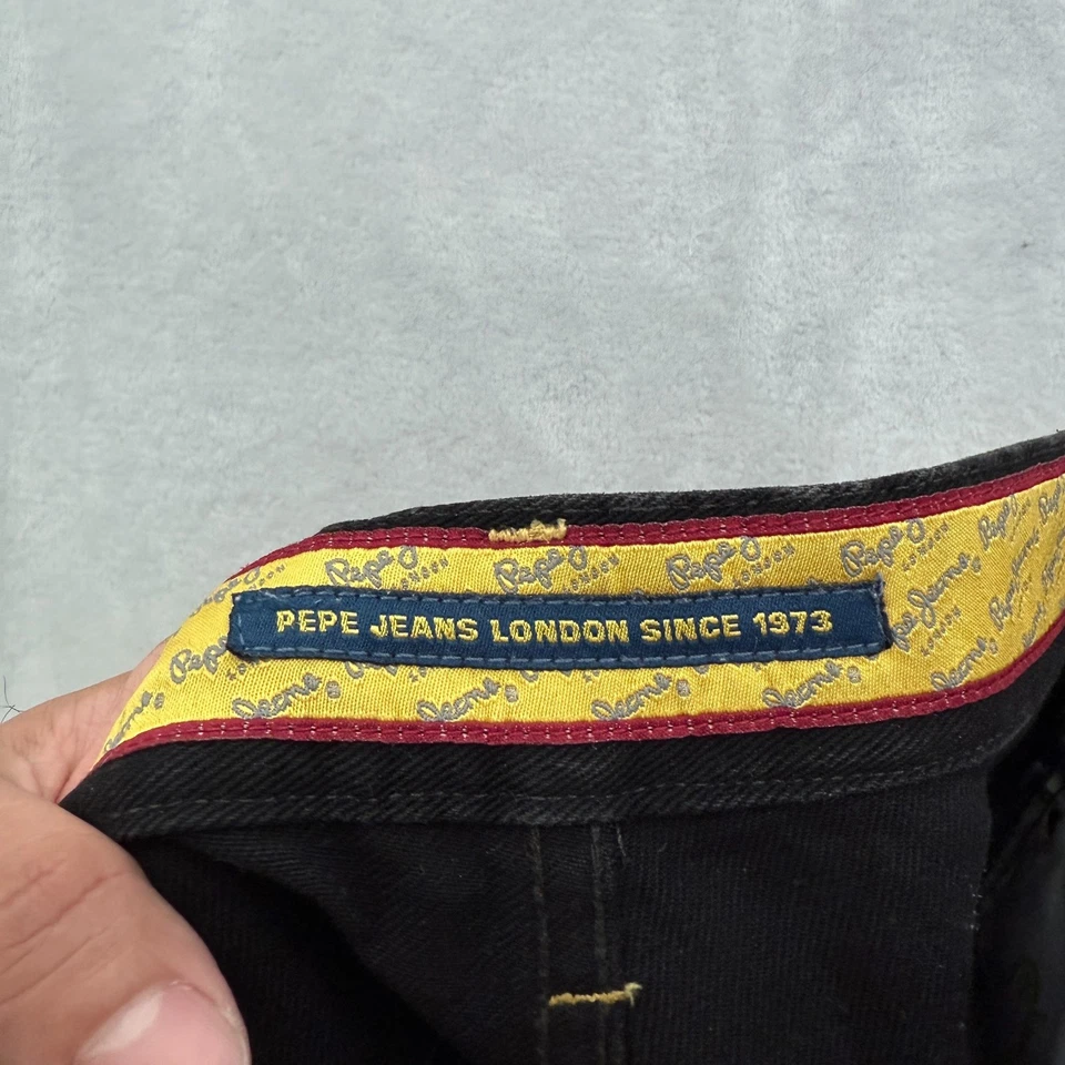 Vintage Pepe Jeans Mens 36x33 Black Baggy Y2K Hip Hop Relaxed Wide Leg - Image 3 of 4