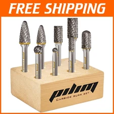 Carbide Burr Set 8PC 1/4" Shank - Steel, Wood, Grinding