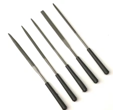 5 pcs Precision Needle File Assorted Shaped Poly Handles Jeweler Tool Hobby
