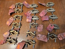 T&B Thomas & Betts Copper Brass GROUND ROD CLAMP Mixed Lot Of 17 Pcs  1/2" -  1"