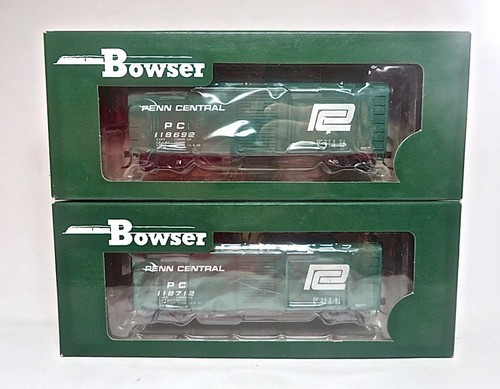 HO Par de Coches Bowser 41787 y 41789 Penn Central 40' Caja Nuevos | Condition: New