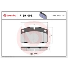 Brembo Bremsbelagsatz Bremsklötze vorne 90114901 1605788 1605544 | 539405