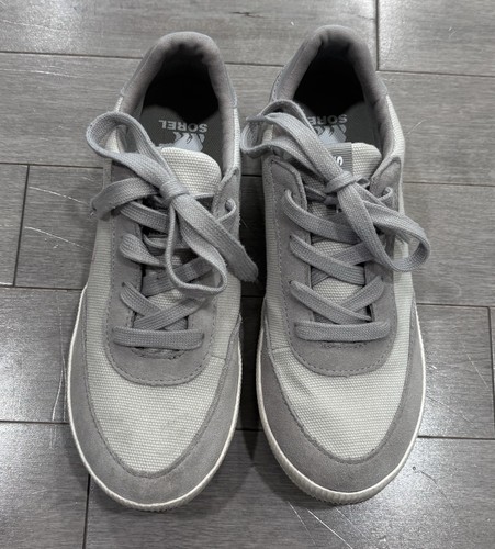 Sorel Viibe Low Sneakers Women’s Sz 8.5 Grey Waterproof Retro Runner