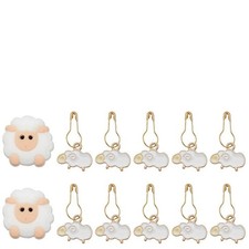 Segnamaglie con Salvapunte Smaltato Marcapunti con Clip Decorativo per Magliaie