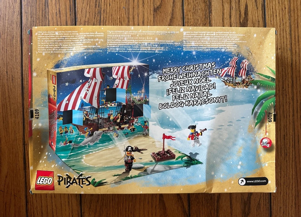 Lego 6299 PIRATAS CALENDARIO DE ADVIENTO 2009 Sirena Pez Sierra Mono *RETIRADO* ABOLLADO Foto 3 de 4