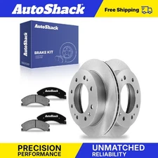 Front Brake Rotors Ceramic Pads for 2011-2019 Chevy Silverado 2500 HD 6.6L
