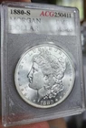 1880-S Uncirculated Morgan Dollar - ACG - Accugrade - DMPL - Old Holder Blowout