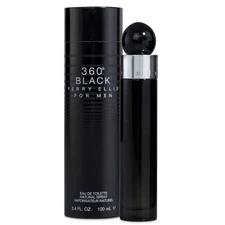 Perry Ellis 360° Black Eau De Toilette Spray for Men - 3.4 fl oz