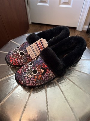 NWT BOBS FROM SKECHERS 100% VEGAN MEMORY FOAM CAT SLIPPERS size 8.5