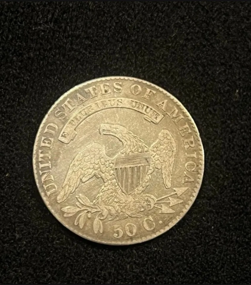 MEDIO DÓLAR BUSTO TAPADO 1831 (BORDE CON LETRAS) 💥¡EXTREMADAMENTE BIEN!💥¡PRECIO MÁS BAJO!!!! Foto 2 de 2