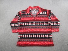 Forenza Vtg 1/4 Zip Pullover Fleece Womens Size L 90s Fair Isle Sweater USA Made