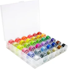36Pcs Sewing Threads and Bobbins,Colors Sewing Thread Set with Storage Plastic B