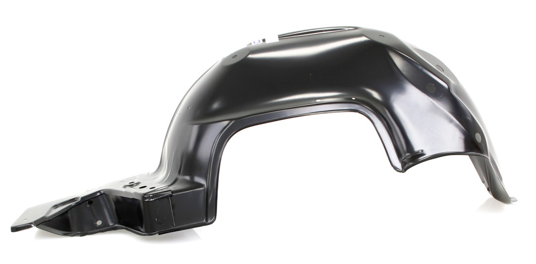 Black inner fender RH 67-68 Camaro with smooth curves and mounting point, shown on white background.