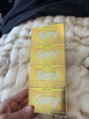 Spry Fresh Natural Xylitol Chewing Gum Fresh Fruit Flavor 10 Pieces Pack Of 12