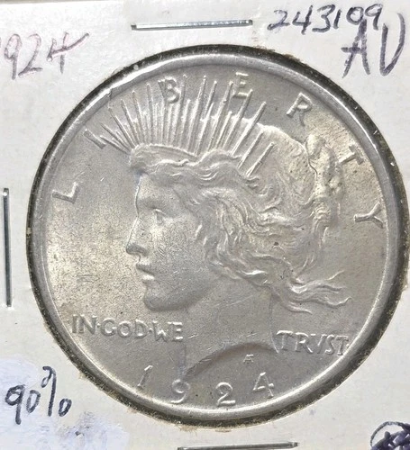 1924 P Mint Peace Silver Dollar Coin ask4bud 243109